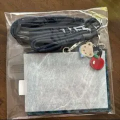 新品未使用　ファミリア　ネームホルダー　青系ファミリアチェック