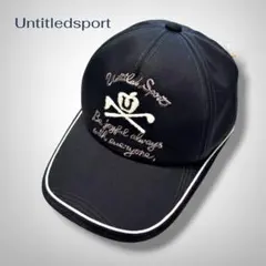 美品 アンタイトルスポーツ ゴルフキャップ 黒 フリーサイズ UNTITLEDのサムネイル