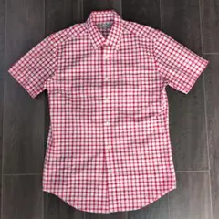 【新品未使用】まとめ買い可　ユニクロ　半袖ＢＤシャツ　メンズＳ　赤/白チェック