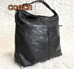良品 COACH オプアート レザー ショルダーバッグ 70248 ビジネス