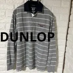 DUNLOP MOTORSPORT 던롭 긴팔 폴로 셔츠 그레이 론 T