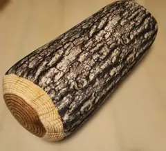 ★ポルスター キリカブT 丸太 クッション 木の幹模様のロングクッション