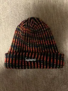 Supreme Rainbow Loose Gauge Beanie Black