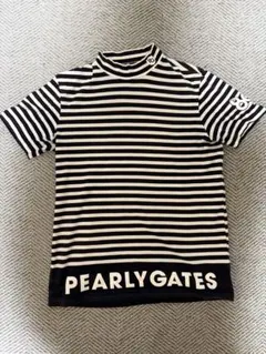 PEARLY GATES ストライプ ハイネックシャツ