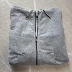 GU ジーユー グレー フルジップ フード付きパーカー XL