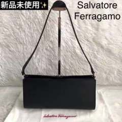 ショルダーバッグ レザー 黒 Salvatore Ferragamo フェラガモ