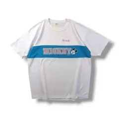 90s USA製 ディズニー ミッキー フロリダ Tシャツ 白×青 XL 493