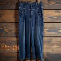 『美品』niko and ... JEANS ワイドレッグデニムM