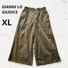 GIANNI LO GIUDICE【コーデュロイワイドパンツ】大きいサイズカーキ
