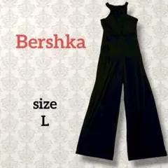 ベルシュカ【L】カシュークルオールインワン ノースリーブ フレアパンツ ブラックのサムネイル
