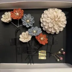 髪飾り　ちりめん細工　つまみ細工　卒業式　成人式　前撮り　和装