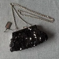 ブラックビーズのパーティーバッグ