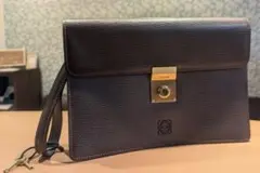 美品　LOEWE　ロエベ　アナグラム　キーロック　セカンドバッグ　クラッチ
