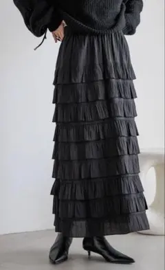 【新品】LOWRYS FARM フリルスカート　ロングスカート