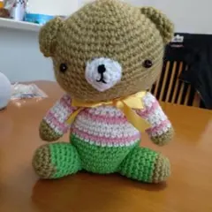 大サイズ　あみぐるみ 　BIGなクマ　ハンドメイド くま　ベイビー　プレゼント