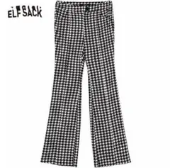 ELF SACK 千鳥柄フレアパンツのサムネイル