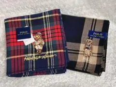 ポロ　ラルフローレン　ポロベア　ハンカチ 2枚セット　箱や紙袋はありません