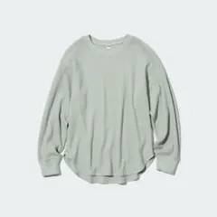 UNIQLO ワッフルT グリーン L