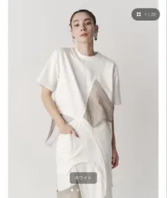 【美品】Tシャツ INVERT MIX T-SH/ 異素材 ホワイトのサムネイル