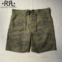 RRL ダブルアールエル サーフ柄 ショートパンツ　33 カーキ 総柄のサムネイル