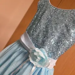 値下 マザウェイズ キッズ 140 ドレス フォーマル 発表会 結婚式 水色