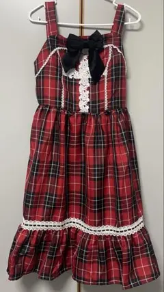 【S】しまむら 愛野えり ジャンパースカート 赤