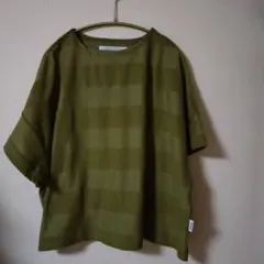 新品　アルモニカーキボーダーTシャツのサムネイル