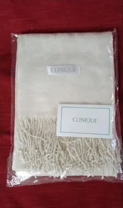 【新品】CLINIQUE 花柄(植物柄)レディースマフラー　ノベルティ(非売品)