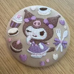 サンリオキャラクターズ刺繍缶バッジビスケット3