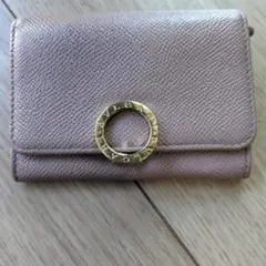 BULGARI 二つ折り財布　コインケース　 ピンクベージュ系