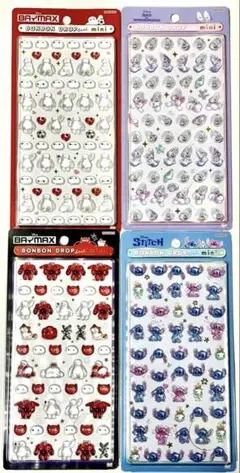 ボンボンドロップシールミニ ディズニー　4個セット