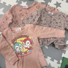 キッズ女の子トレーナー冬服3点セット サイズ90