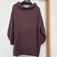 LILY BROWN ブラウンニットセーター ワンサイズ