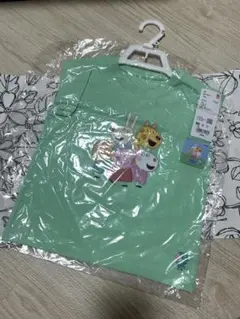【新品未使用】ユニクロ UT ペッパピッグ Tシャツ グリーン 半袖 90サイズ