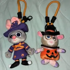 香港ディズニー ズートピア ハロウィン　ぬいぐるみ キーチェーン2体　セット