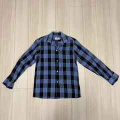 VAN HEUSEN開襟チェック長袖シャツ