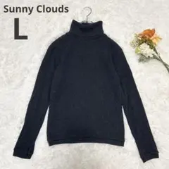 【サニークラウズ】タートルネック リブ トレーナー カットソー グレー L