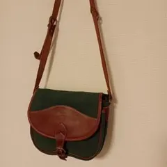 MONICA TOKYO 日本製レザー×キャンバス ショルダーバッグ 本革 真鍮