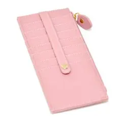 新品 カードケース 薄型 大容量 レディース ピンク スリム レザー