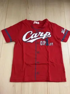 【美品】広島カープ　公式　Carp 野球シャツ風 Tシャツ 120cm キッズのサムネイル