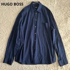 HUGO BOSS ヒューゴボス 長袖シャツ ボタン 紺 カジュアル