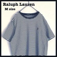 【希少】ラルフローレン 半袖Tシャツ 90s古着 ボーダー ストリート 刺繍ロゴ