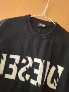 DIESEL ブラック ニットセーター　S