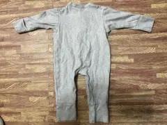 グレー ドット模様 ロンパースorganic素材