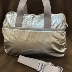 レスポートサック　3way ショルダーバッグ　キャリーオン　シルバー　ラメ