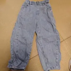 デニムワイドパンツ 100cm ライトブルー