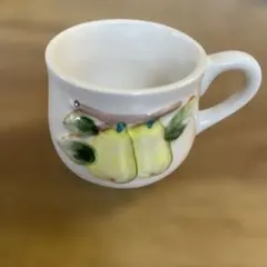 陶器 ミニカップ 洋梨柄 飛行機ロゴ