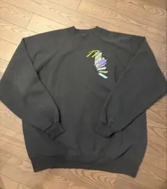 Hanes グラフィックプリント トレーナー 黒