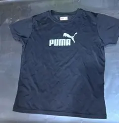 PUMA 黒 半袖Tシャツ ロゴ入り