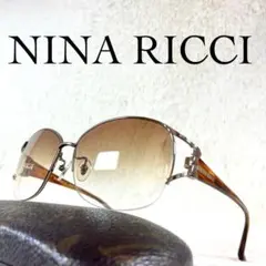 極美品　NINA RICCI　サングラス　ブラウンレンズ　ゴールドフレーム